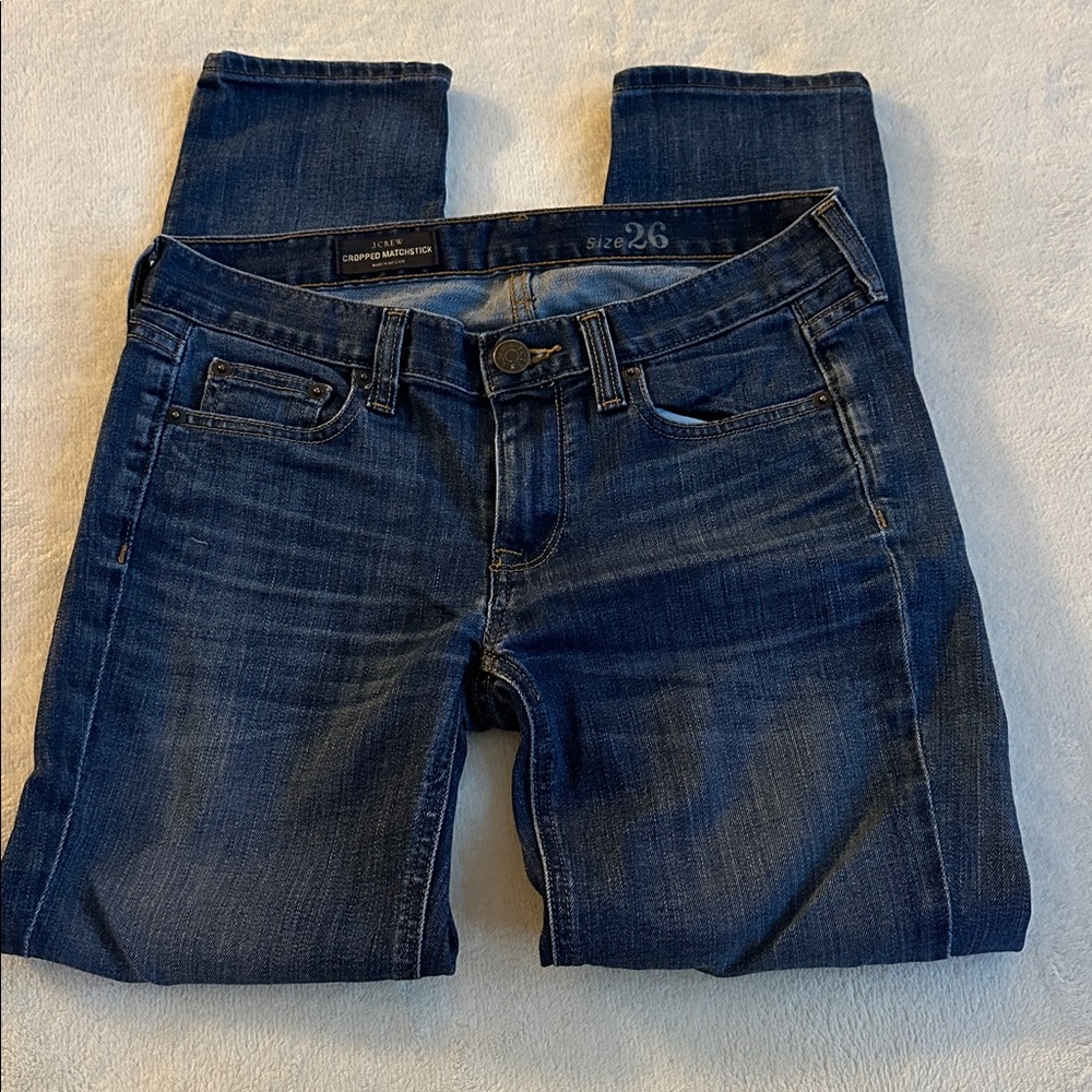 J. Crew Dark Cropped Matchstick jeans size 26 - Picture 3 of 7